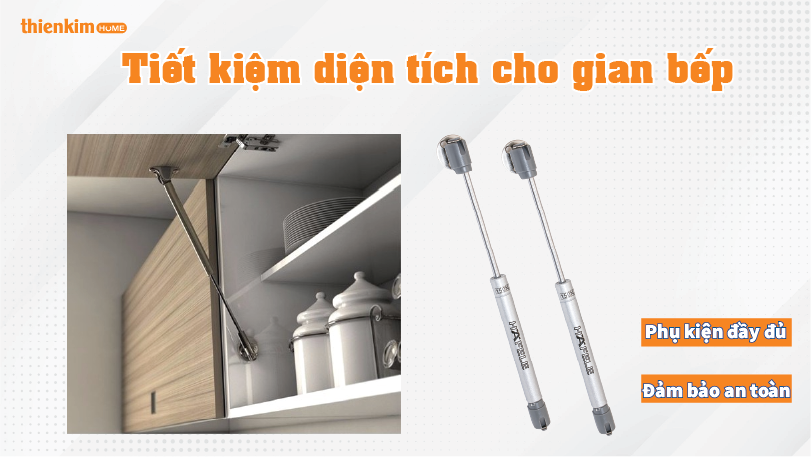 Pittong đẩy cánh tủ Hafele 373.82.001 tiết kiệm diện tích